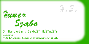 humer szabo business card
